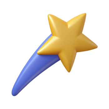 dreamy breathtaking Silhouette of a shooting star. Clean lines, flat color, minimal design with Scalable Design. detailed png