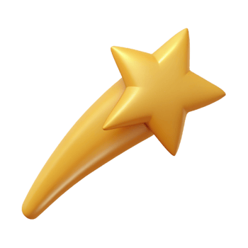 immaculate timeless Silhouette of a shooting star. Clean lines, flat color, minimal design with Scalable Design. png