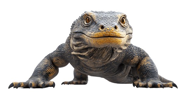 A detailed and realistic depiction of a reptile with textured scales ideal for nature wildlif png