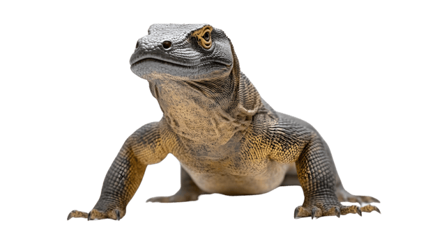 A large reptile with textured scales and a powerful stance ideal for wildlife nature and pre png