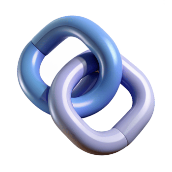 stunning dramatic organic Interlocked geometric shapes forming a chain. Clean lines, flat color. with Scalable Design. expertly shot png