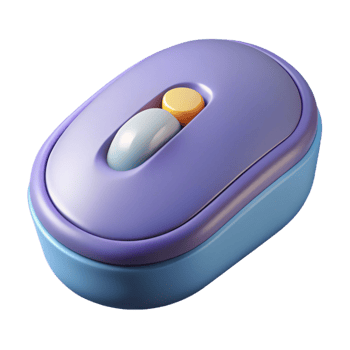 celebrated avant-garde Isometric computer mouse with flat color buttons. Crisp edges, clean lines with Scalable Design. masterfully captured png