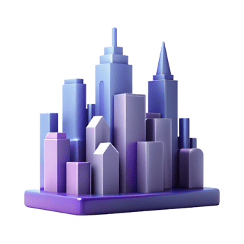 majestic memorable Geometric silhouette of a city skyline. Crisp edges, flat color, with Scalable Design. png