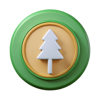 stunning energetic coastal Circular badge with a minimalistic tree icon. Clean lines, crisp edges, with Scalable Design. sharp png