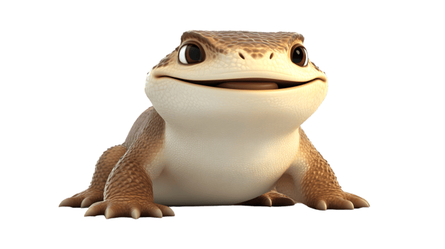 Charming Animated Frog with Friendly Expression Perfect for Childrens Content and Wildlife Th png