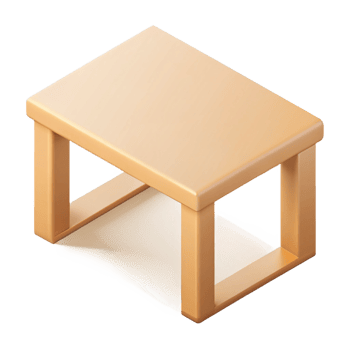 picturesque sought-after Crisp edges isometric table, beige, minimal with Scalable Design. png