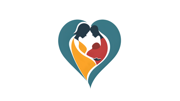 Heart Embrace A Symbol of Love and Unity in Vibrant Colors png