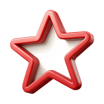 fascinating distinguished Single weight stroke outline of a stylized star. Crisp edges, minimal design with Scalable Design. png