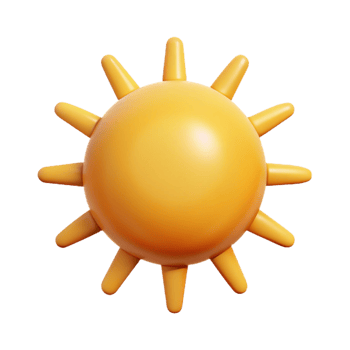 gorgeous classic Flat color sun with clean lines. Scalable and minimal with Scalable Design. studio quality png