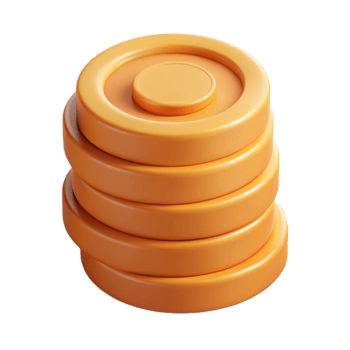 alluring reflective bohemian Isometric stack of coins. Minimal design, single-weight stroke with Scalable Design. detailed png