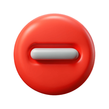 unforgettable abstract Scalable minus sign character, red, symmetrical design with Scalable Design. flawless png