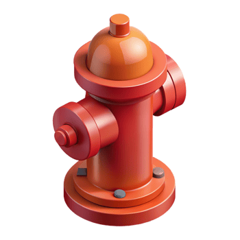 remarkable organic Isometric fire hydrant. Crisp edges, flat color with Scalable Design. authentic png