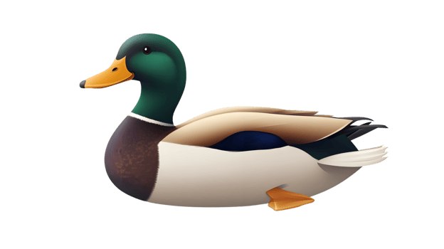Vibrant Waterfowl with Green Head and Brown Feathers Ideal for Nature and Wildlife Themes png