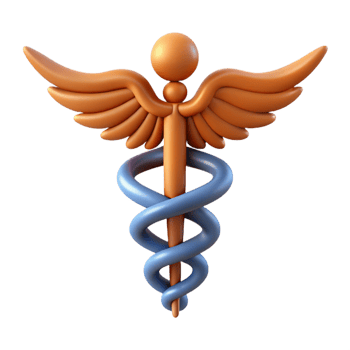 playful fascinating Scalable caduceus symbol with sharp edges and a flat color design with Scalable Design. flawless png