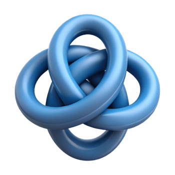 gorgeous unforgettable Geometric trefoil knot with crisp edges and a single-weight stroke with Scalable Design. png