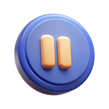 picturesque quintessential A minimal pause button icon. Crisp edges, flat color, single-weight stroke with Scalable Design. png