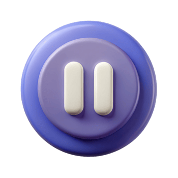 beautiful signature A minimal pause button icon. Crisp edges, flat color, single-weight stroke with Scalable Design. png