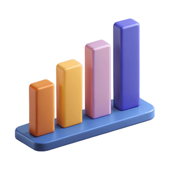 memorable victorian Horizontal bar graph with five bars. Scalable, flat color, single-weight stroke with Scalable Design. fine detail png
