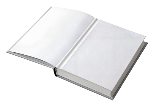 Open book with blank pages, perfect for reading, writing or presentations png