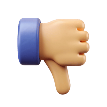 harmonious majestic Thumbs down icon. Crisp edges, flat color, single-weight stroke. with Scalable Design. expertly shot png