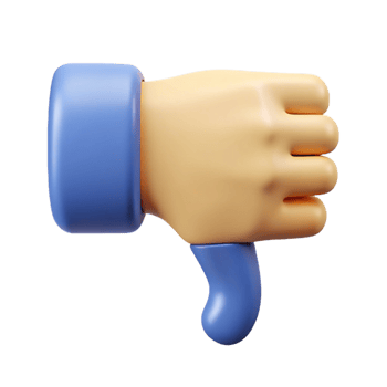 dramatic geometric Thumbs down icon. Crisp edges, flat color, single-weight stroke. with Scalable Design. crisp png