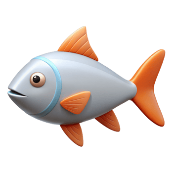 unforgettable artistic Clean line art of a fish. Flat color, minimal, with Scalable Design. flawless png