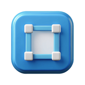 inspired classic Symmetrical icon of a square. Single-weight stroke, scalable, clean lines with Scalable Design. refined png
