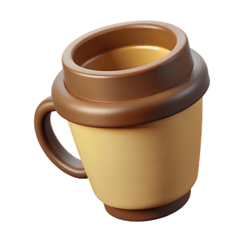 dazzling industrial Minimal coffee cup silhouette. Flat color, clean lines, with Scalable Design. perfect clarity png