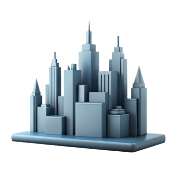 exquisite inspired Minimalist cityscape silhouette with sharp edges. Flat color, with Scalable Design. png