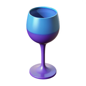 exquisite reflective abstract Scalable wine glass. Crisp edges, flat color with Scalable Design. artisan png