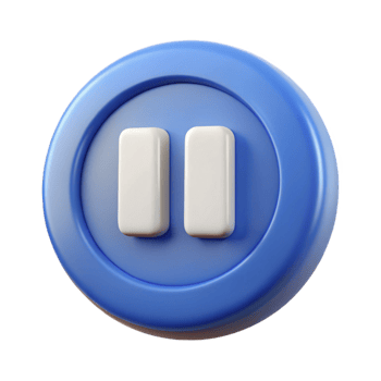 dramatic romantic retro A scalable pause button icon. Symmetrical, geometric, single-weight stroke with Scalable Design. 8K png