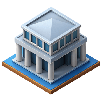 striking art deco Isometric projection of a building. Crisp edges, geometric with Scalable Design. high quality png