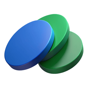 extraordinary vintage Geometric, overlapping ovals, crisp edges, blue and green. Flat color with Scalable Design. elite png