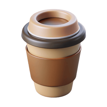 gorgeous whimsical elegant Scalable single-weight stroke coffee cup. Flat color, clean lines, minimal design with Scalable Design. high resolution png