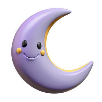 unparalleled contemporary Smiling crescent moon character with pointed tips. Clean lines, flat color, minimal design with Scalable Design. flawless png