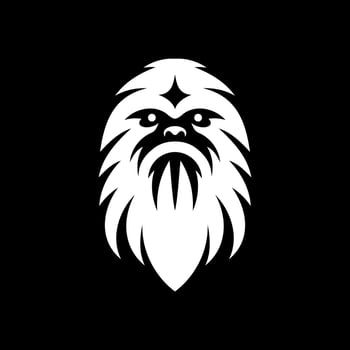 Abstract Yeti Head Silhouette Logo vector
