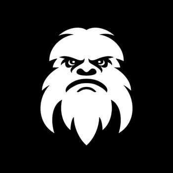 Rough Yeti Head Line Design vector