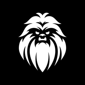 Shamanic Yeti Head Logo Style vector