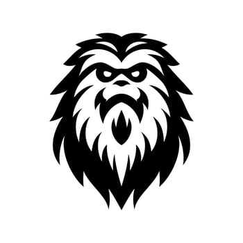 Bold Emblem Yeti Head Logo vector