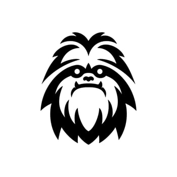 Night Beast Yeti Face Logo vector