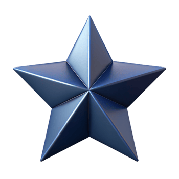 unparalleled modern Geometric silhouette of a star. Crisp edges, flat color, with Scalable Design. expertly shot png
