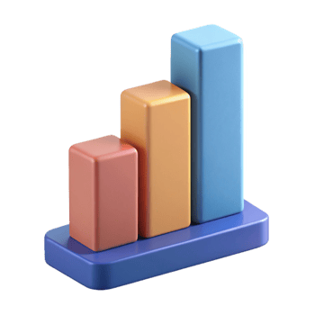 serene exceptional Stacked bar graph with three segments, contrasting flat colors, with Scalable Design. png