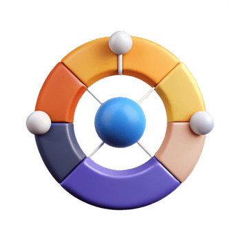 pristine abstract Radial chart with four data points, clean lines, minimal design with Scalable Design. authentic png