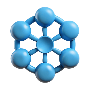 stunning distinctive Five connected circles forming a flower shape. Clean lines, flat color, symmetrical design with Scalable Design. png