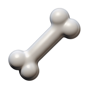 glorious iconic Minimal outline of a dog bone. Clean lines, with Scalable Design. png