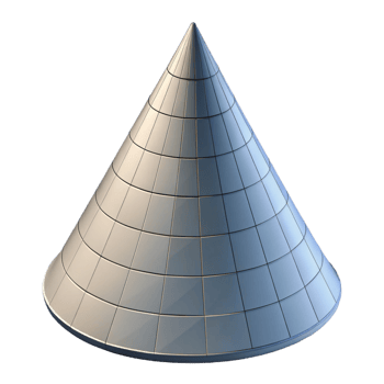 vibrant mysterious vintage Geometric outline of a cone. Clean lines, with Scalable Design. masterfully captured png