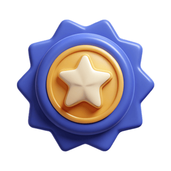 ethereal elegant Circular badge with a stylized star. Clean lines, flat color, minimal design with Scalable Design. high quality png