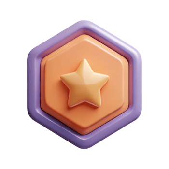 picturesque celebrated Pentagon-shaped badge with a simple star. Flat color, symmetrical, minimal with Scalable Design. png
