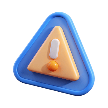 dreamy enchanting Triangular badge with an exclamation mark. Flat color, clean lines, minimal with Scalable Design. ultra HD png