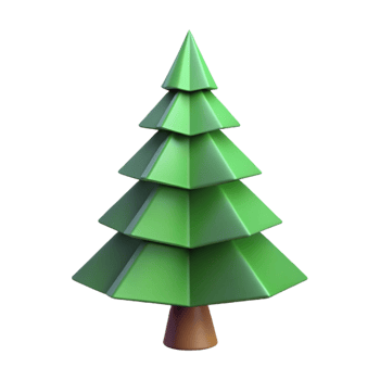 dramatic tranquil minimalist Geometric silhouette of a pine tree. Symmetrical, scalable, flat color with Scalable Design. original png